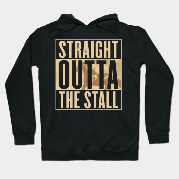 Straight Outta The Stall - Horse Racing Hoodie by fromherotozero